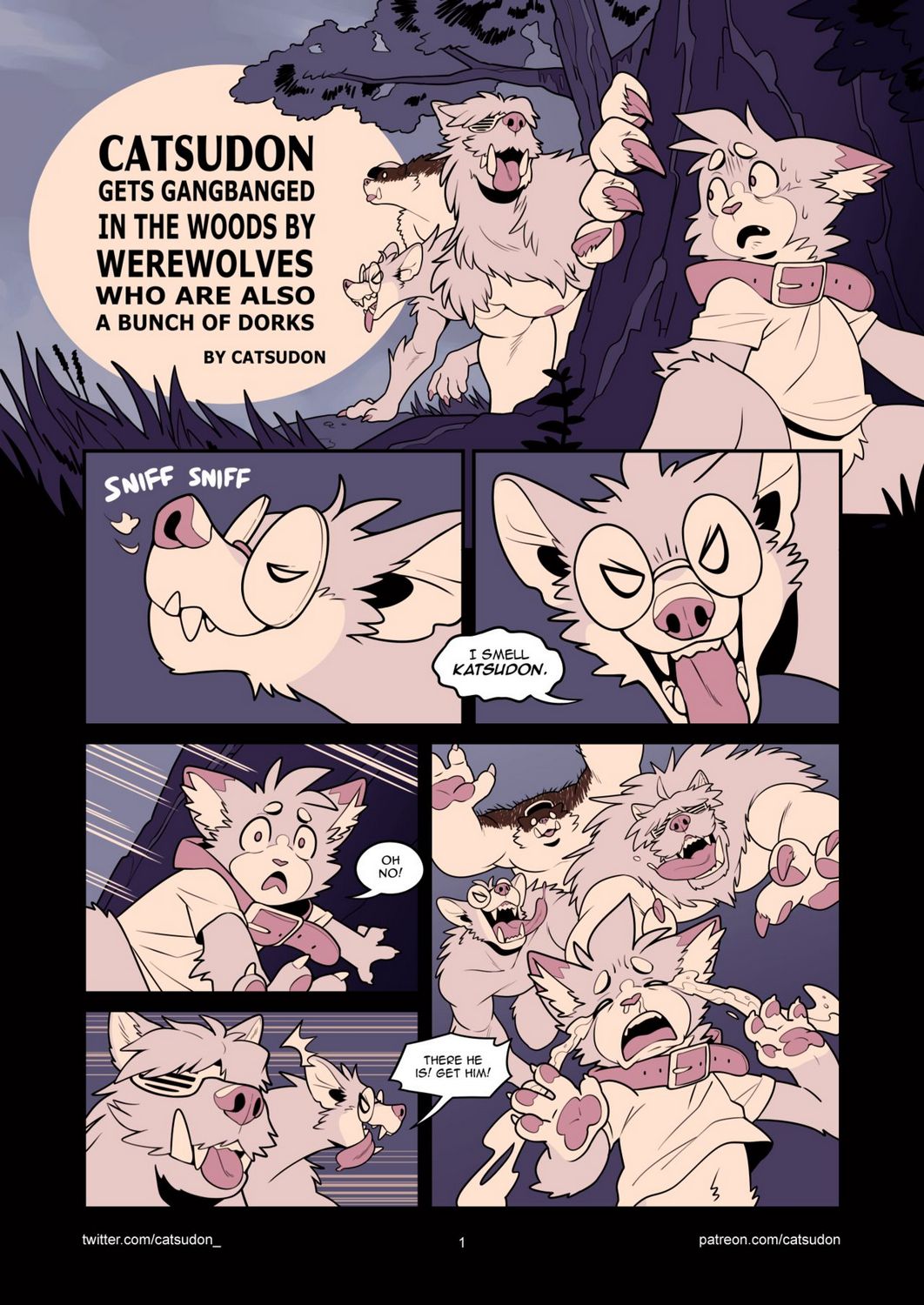 Cover Catsudon Gets Gangbanged In The Woods By Werewolves Who Are Also A Bunch Of Dorks