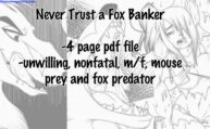 Cover Never Trust A Fox Banker